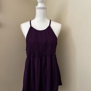 Torrid Purple Lace Peplum Women's Top (Size 00)